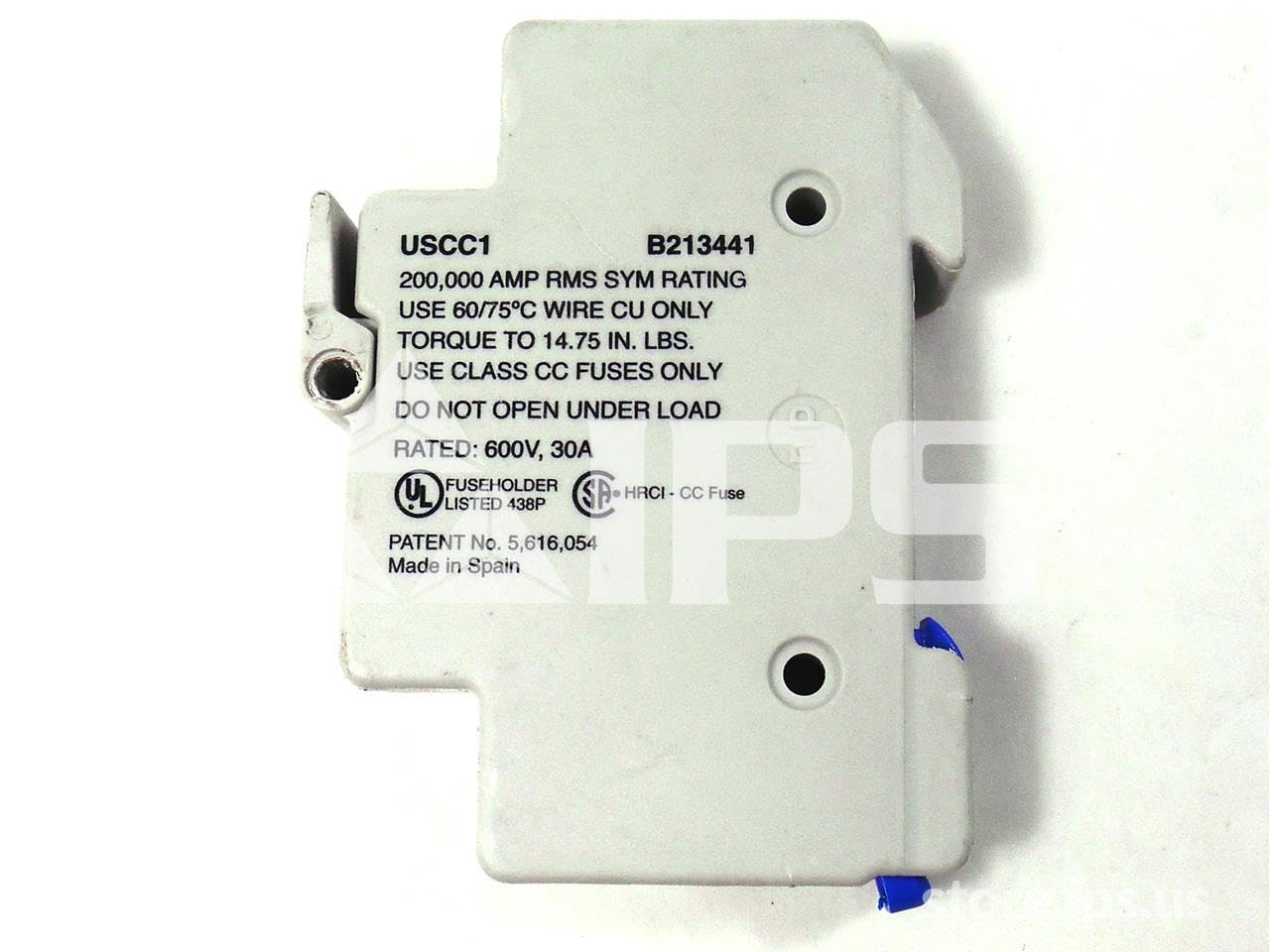FERRAZ SHAWMUT USCC1 ULTRASAFE, 200KA, Fuse Holder, Class CC, 1 Pole, 600 VAC, SP, 30 AMP