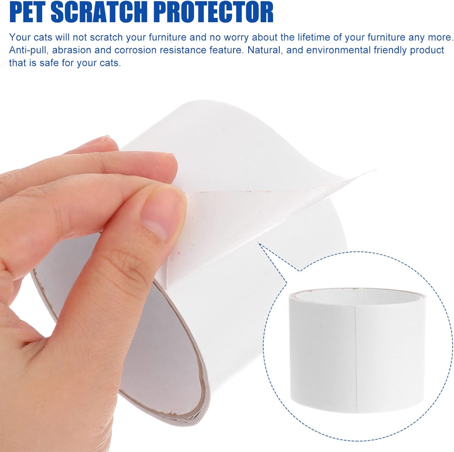 review Hemobllo 1PC cat Scratch Protector Sofa Protector for Cats Double-Sided Tape Carpet Protector Scratch Scratching pad Protective Tape The cat Protective Belt paw cat Wall Grab Board