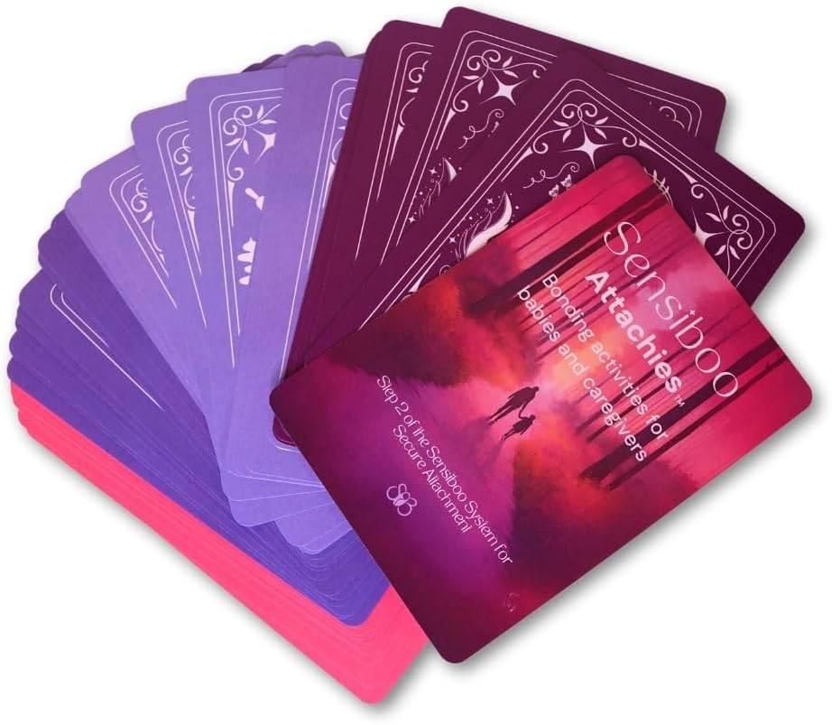 Attachies™ Activity Cards for Babies 0-12 Months - Social Emotional Development, Bonding & Sensory Stimulation, Safe & Durable, Portable for Interactive Play