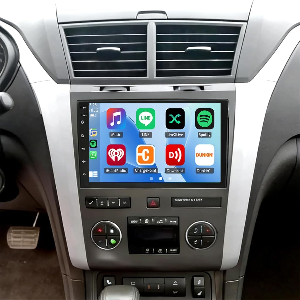 7" HD Touchscreen Car Stereo Radio for Chevrolet Traverse 2009 2010 2011 2012 2013 2014,Double Din Head Unit w/Wireless CarPlay Android Auto Mirror Link Bluetooth GPS WiFi FM RDS SWC Camera,4G+64G
