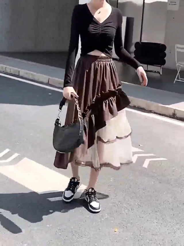 Amazon.co.jp: [SIPERLARI] スカート レディース ロング アシメ