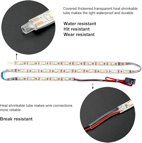 Miniatura 5 de Interruptor de control de luz de coche RC y tiras de luz azul impermeables paquete de luces de avión RC