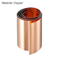 Vista 29 de uxcell Copper Sheet Roll, Metal Foil Plate 1000mm x 20mm x 0.8mm