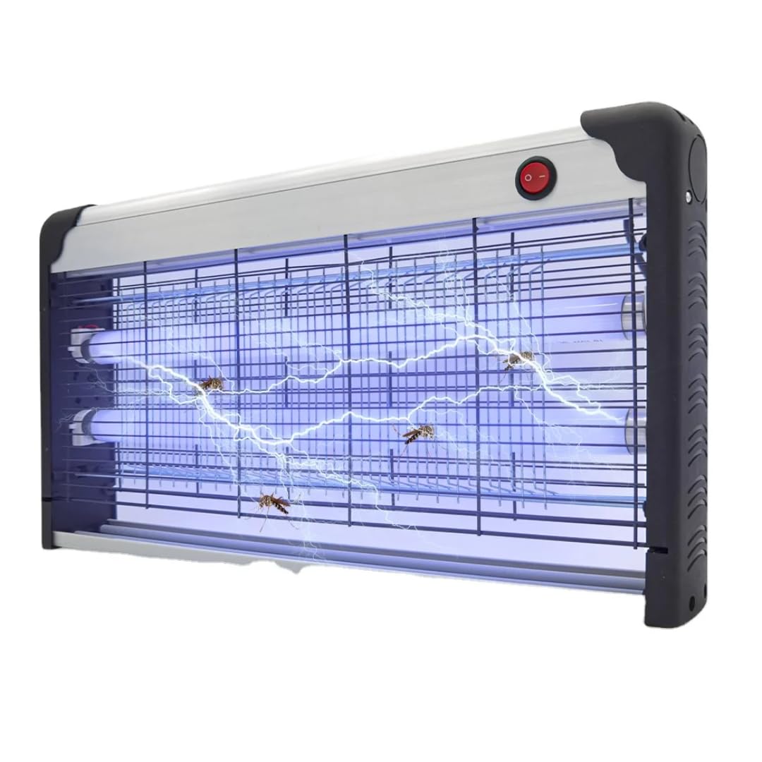 Zanzariera Elettrica LED F5010, Lampada Anti-Insetti, Colore Argento