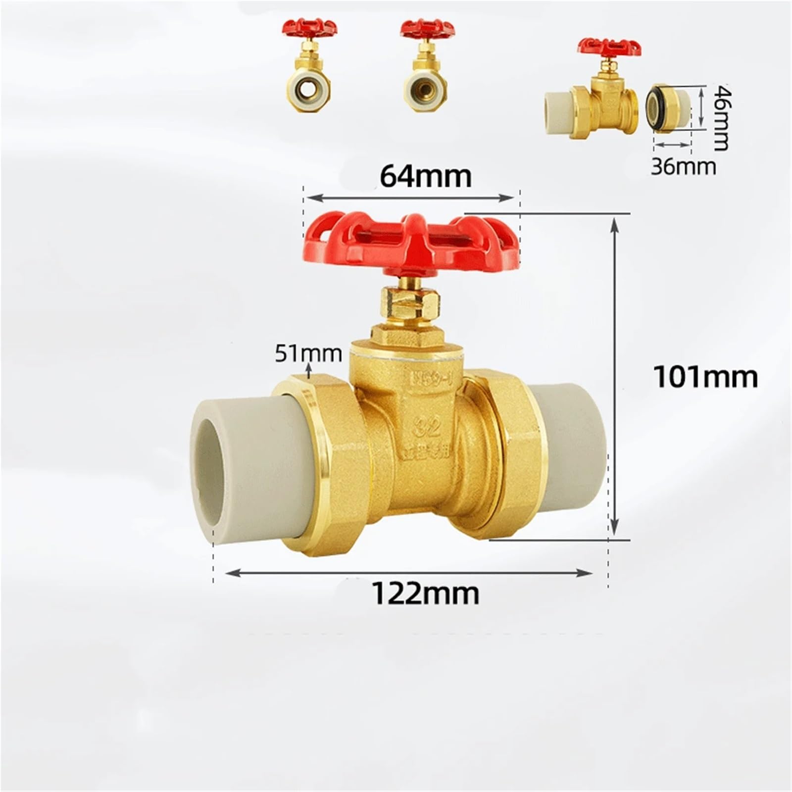PPR Pipe PE Pipe Water Pipe Gate Valve Union Pipe Fitting Water Meter Tap Water Meter Tube Brass DN20 DN25 DN50 Connection Pipe(2015D BASE)