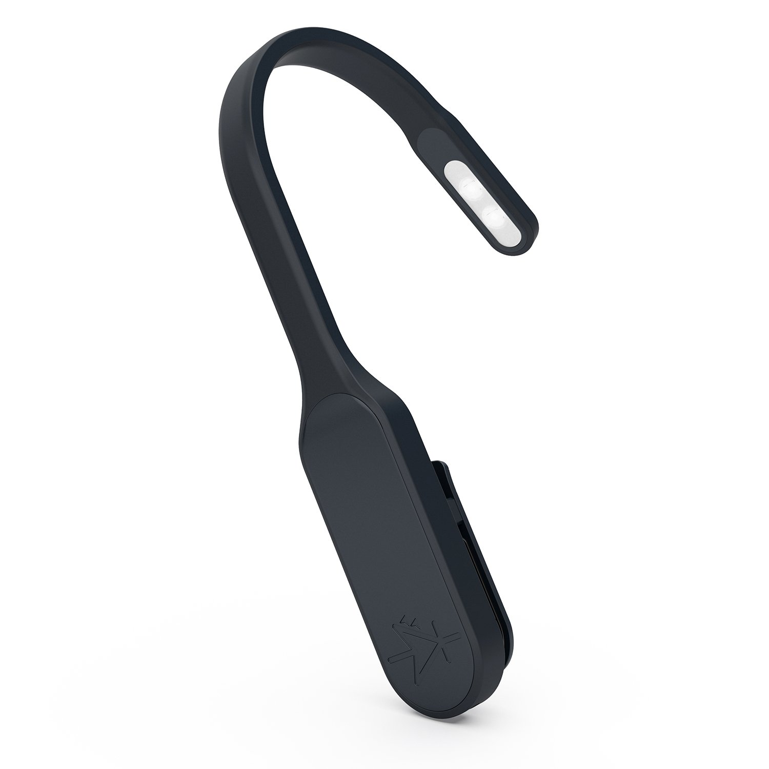 Mighty Bright Recarga 2 LED Clip On Book Light Recargable con cable Micro USB suministrado, Blanco