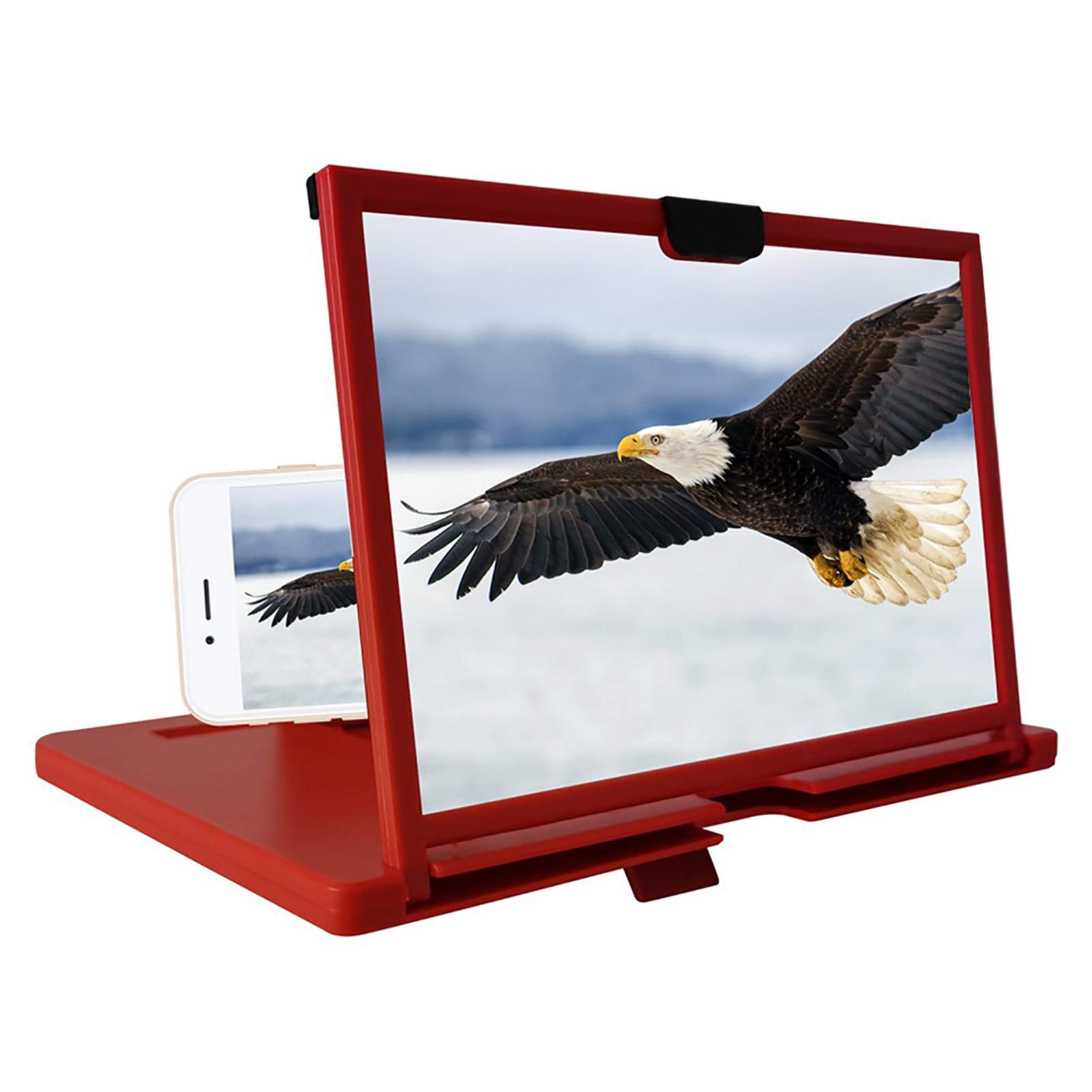 Fengshengli 12'' Cell Phone Screen Magnifier, 3D HD Phone Expander Foldable Screen Enlarger for Movies, Videos, Gaming