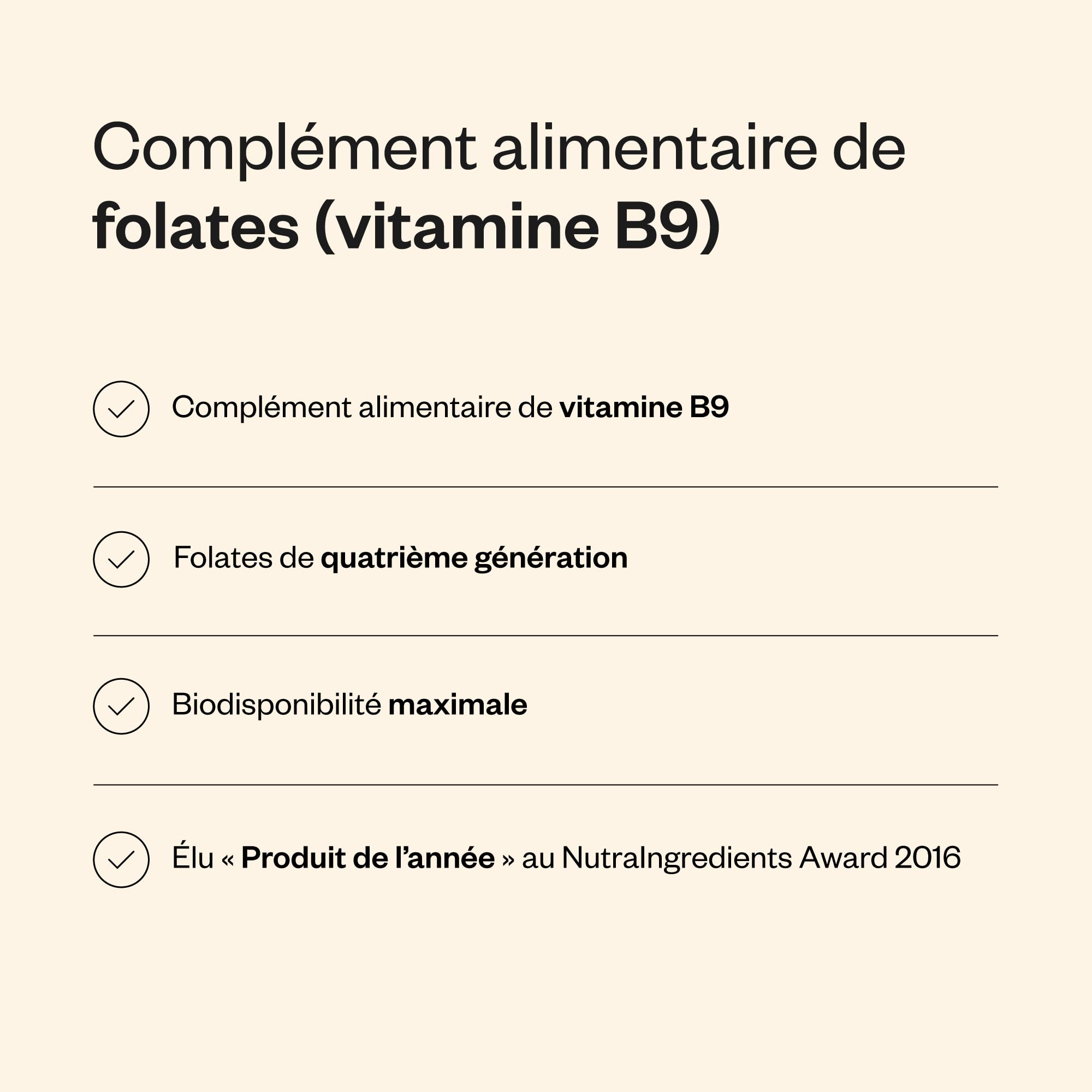 SuperFolate (Quatrefolic®) - Acide Folique (Vitamine B9) - Contribue à Réduire la Fatigue et à Soutenir la Fonction Psychologique - Élu «Produit de l’année» au NutraIngredients Award 2016 - Supersmart