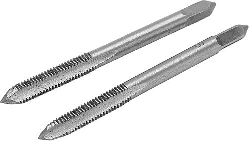 Juego de 2 llaves métricas de acero de alta velocidad 3 flautas rectas herramienta de roscado de rosca de mano grifo de enchufe métrico M6 x 1