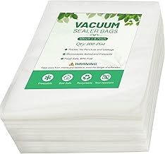 100 Pint Vacuum Sealer Bags for Food Saver, 6.7x10 Inch BPA Free, Commercial Grade Sous Vide Bags, Full Mesh External Vacuum Sealer Bags for All Vacuum Sealers