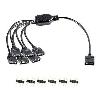 5V 3Pin 1 to 6 ARGB Splitter Cable