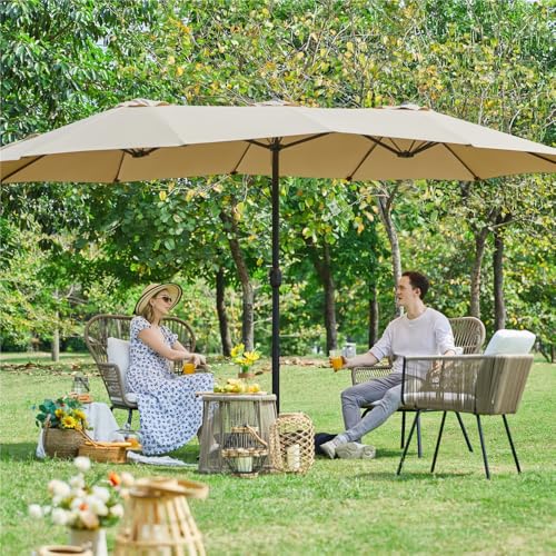 Parasol Jardin XXL 447x265 cm Manivelle, Yaheetech