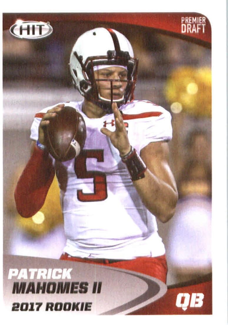 2017 Sage Hit Premier Draft #5 Patrick Mahomes II QB Football Card