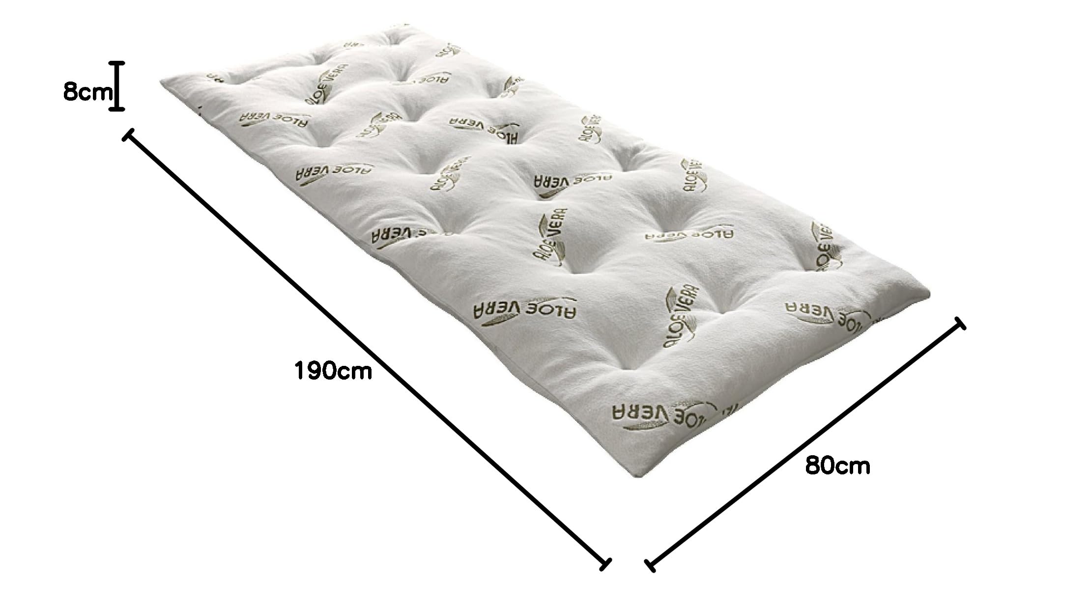 EVERGREENWEB - Topper Colchón Individual 90x200 cm viscoelástico con Forro de Aloe Vera, Cubrecolchón, Corrector de colchón, Futón Suave y Ortopédico STARLES