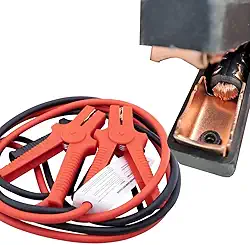 Cabo de Chupeta Grande 2000 Amperes 5 Metros Para Caminhão Carro Moto Onibus Caminhonete Trator Forte Grosso Comprido Fios e Garras em Cobre