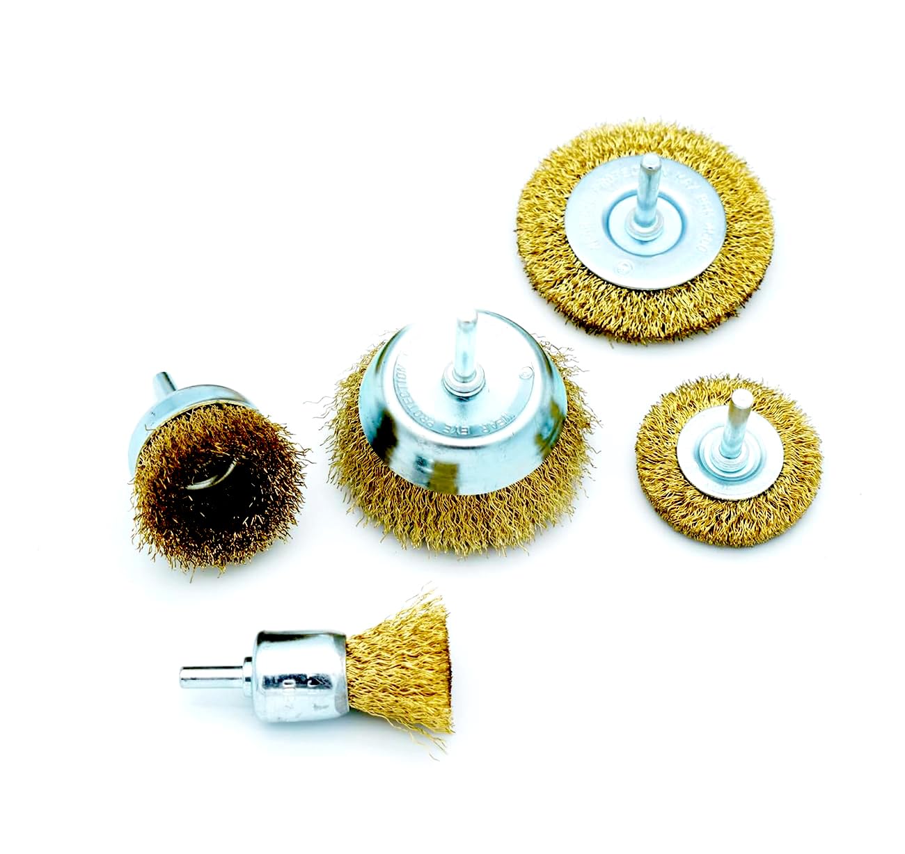 MECRAAF® 5PCS Spindle Brush Set | 6mm Steel Wire Brush Wheel & Cup Brush Set | 1/4-Inch Shank Drill Wire | Brass Coated Carbon Crimped for Degreasing | Polishing | Deburring | Rust & Corrosion Removal (B0CZ6QWV21) Amazon Price History, Amazon Price Tracker