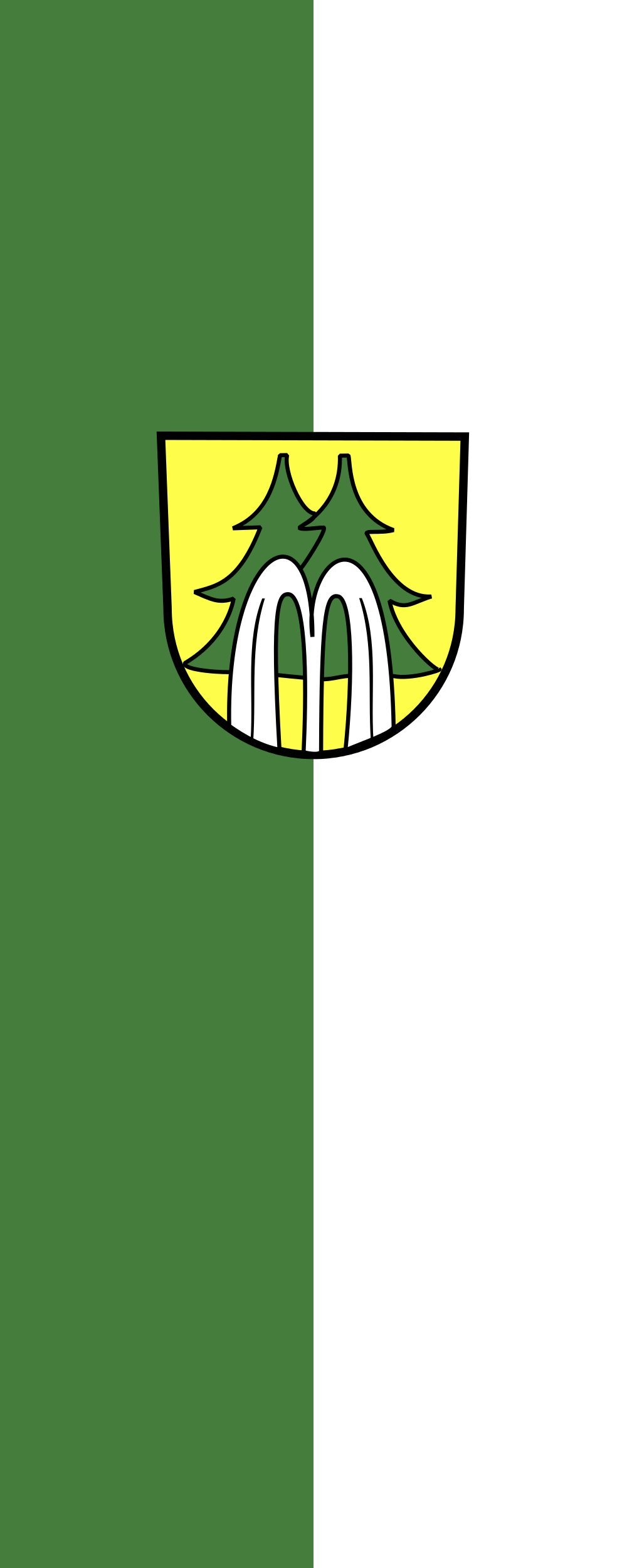 Drapeau Bad Wildbad d'une finition haut de gamme de 3.5m² en tissu portrait 300x120cm