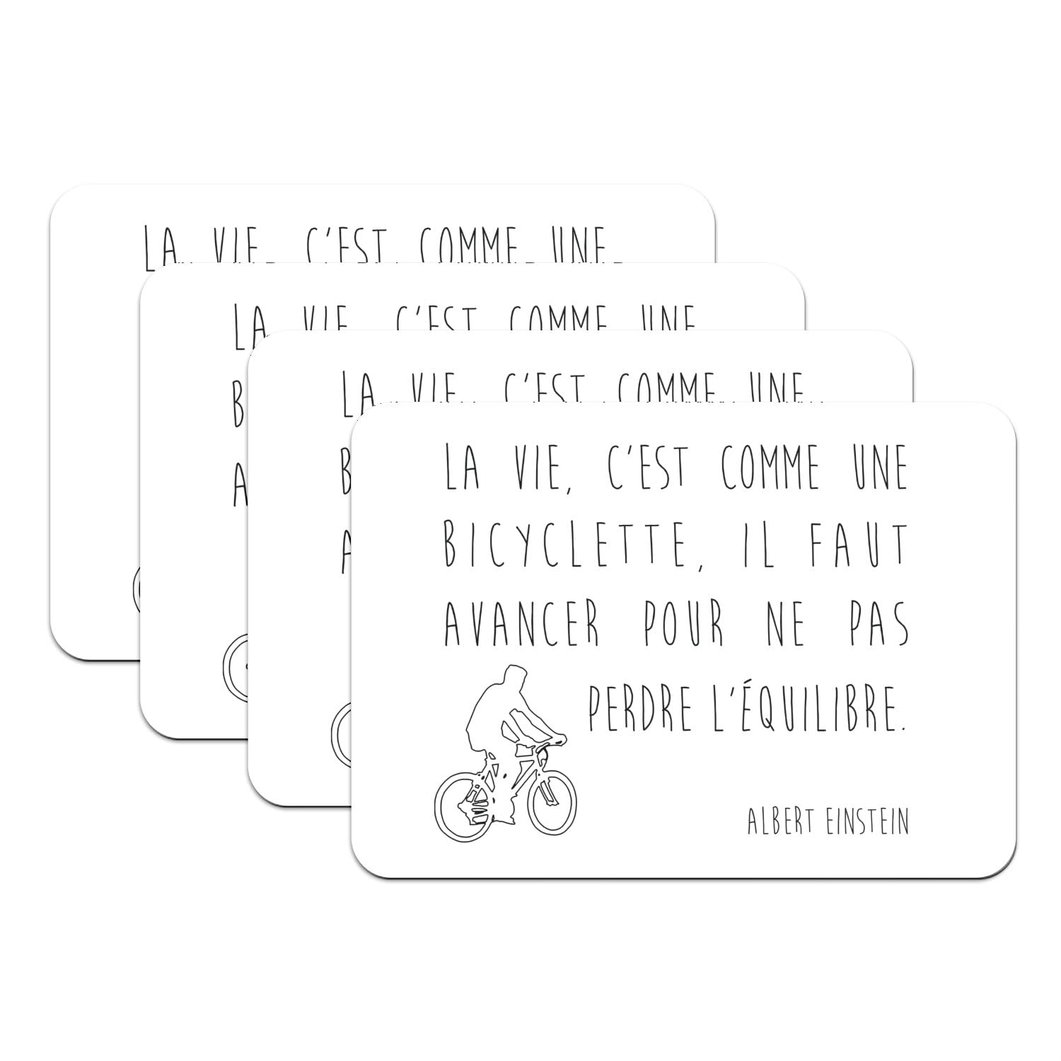 Sets de table en caoutchouc Albert Einstein durables 40cm