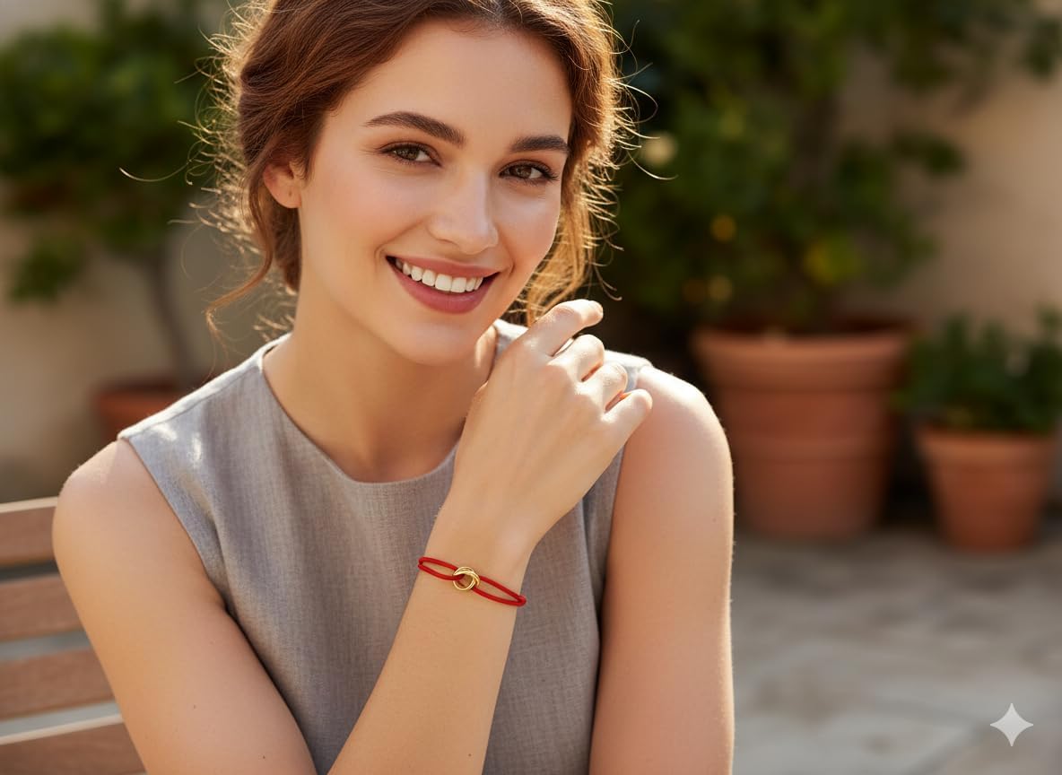 Red String Protection Bracelet for Women Men - Lucky Kabbalah Rope Amulet with Trinity Circle, Handmade Adjustable Thread Friendship Jewelry, Meaningful Gift for Good Luck & Blessing - Image 3