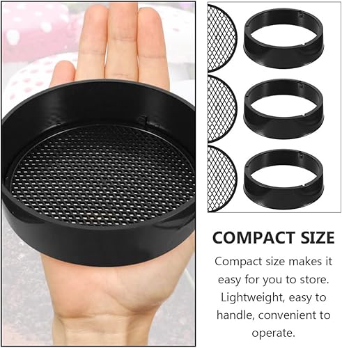 Miniatura 4 de Tamiz de pan dorado, 8 piezas, tamiz de jardín, malla de plástico, tamiz de suelo, pantalla de malla de plástico, para abono, suelo, piedra,