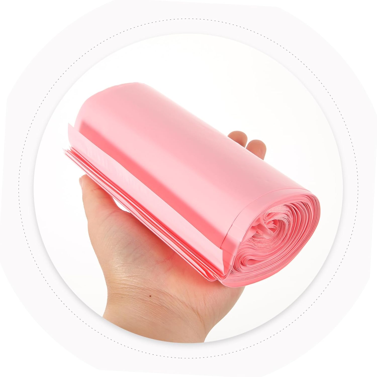 100pcs Sanitary Napkin Disposal Bags Pink Plastic Opaque Bags