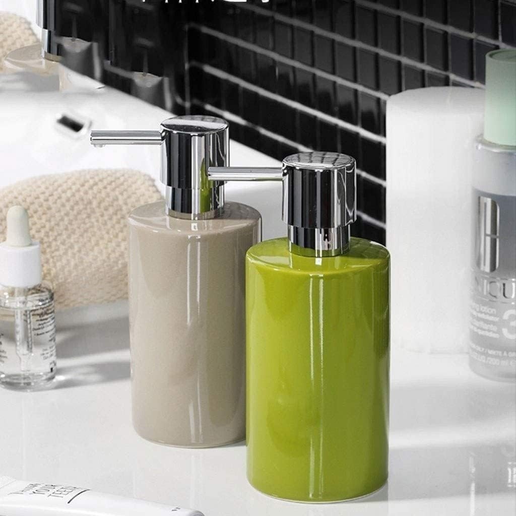 Hand Soap Dispenser Refillable for Hotel Bathroom Lotion Soap Dispenser, Ceramic Lotion Soap Dispenser with Pump for Bathroom and Kitchen Office, Modern Blue Nautical Sty,