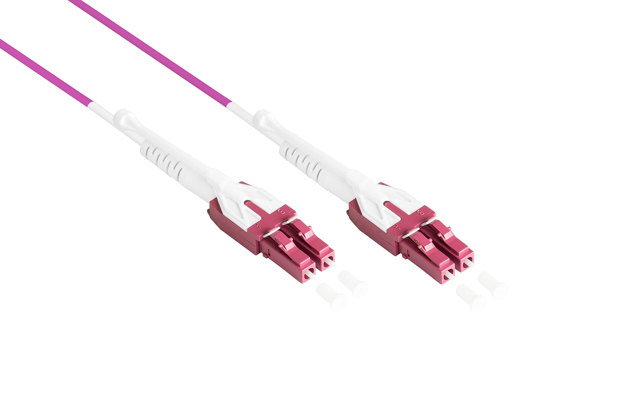 Good Connections OM4 LWL Kabel - Duplex - Stecker LC an LC - UNIBOOT - Multimode 50/125-1/10/40/100-Gigabit Ethernet - Lichtwellen-Leiter, Glasfaser-Kabel, Patchkabel - 5 m