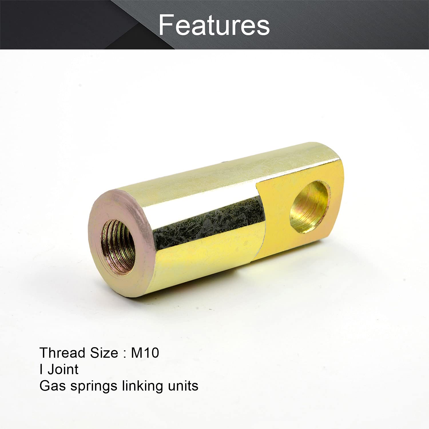 Produktbild von Kolbenstangenkopf Aus Metall – Gabelkopf 40 Mm, M12 X 1,25 Innengewinde, Für Pneumatikzylinder & Gasfedern