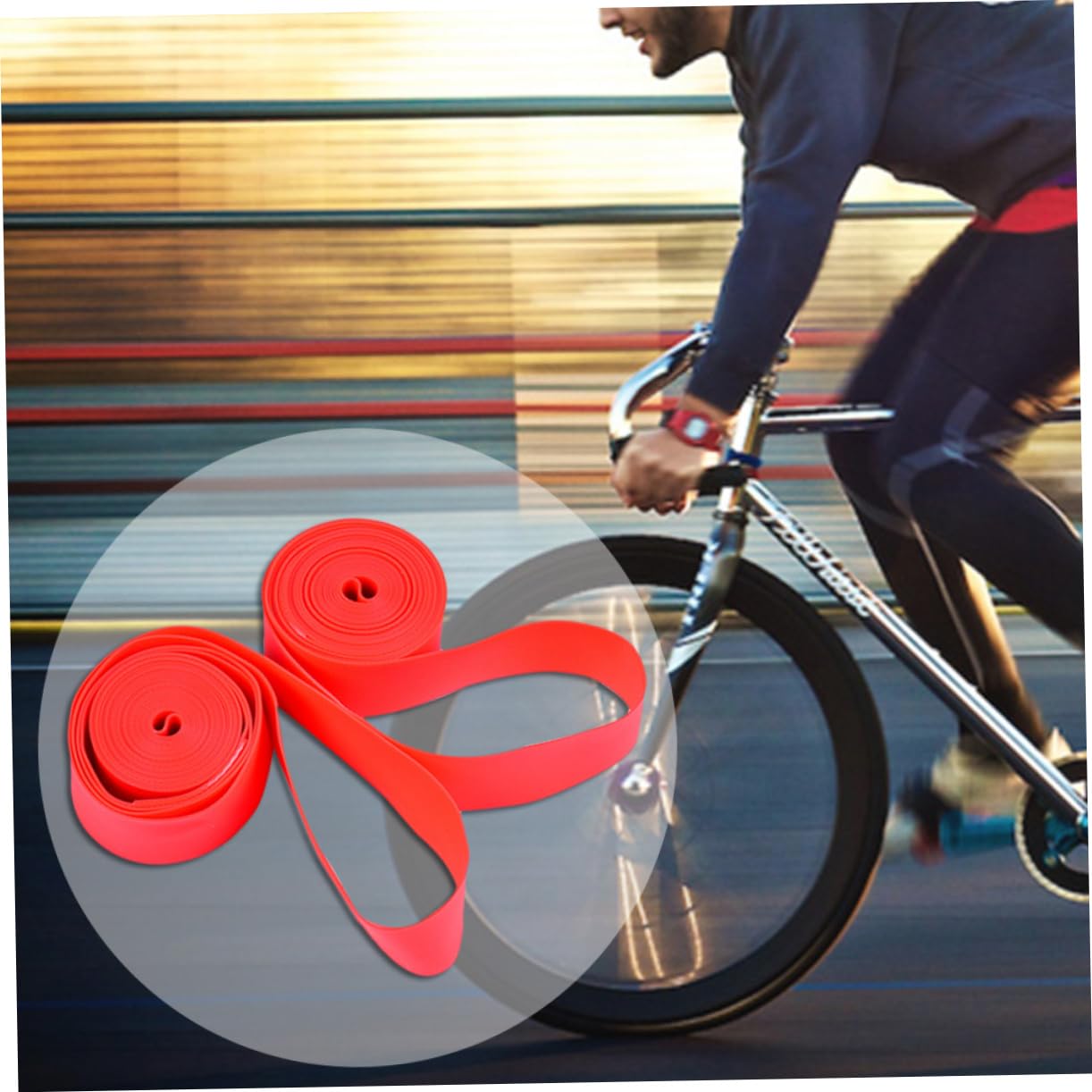 BESPORTBLE 3sets 26 Inches Rim Tape Bike Tire Inner Tube Cover Cushion Liner Rim Strip for Road Bikes Cold Weather Resistant 2pcs*3