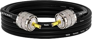 YOTENKO CB Coax Cable 13ft,UHF PL259 Cable,CB Antenna Cable,RG58 Coaxial Cable UHF Male to Male 50 Ohm Coax Low Loss for CB Radio,Ham Radio,SWR Meter,Dummy Load,Antenna Analyzer