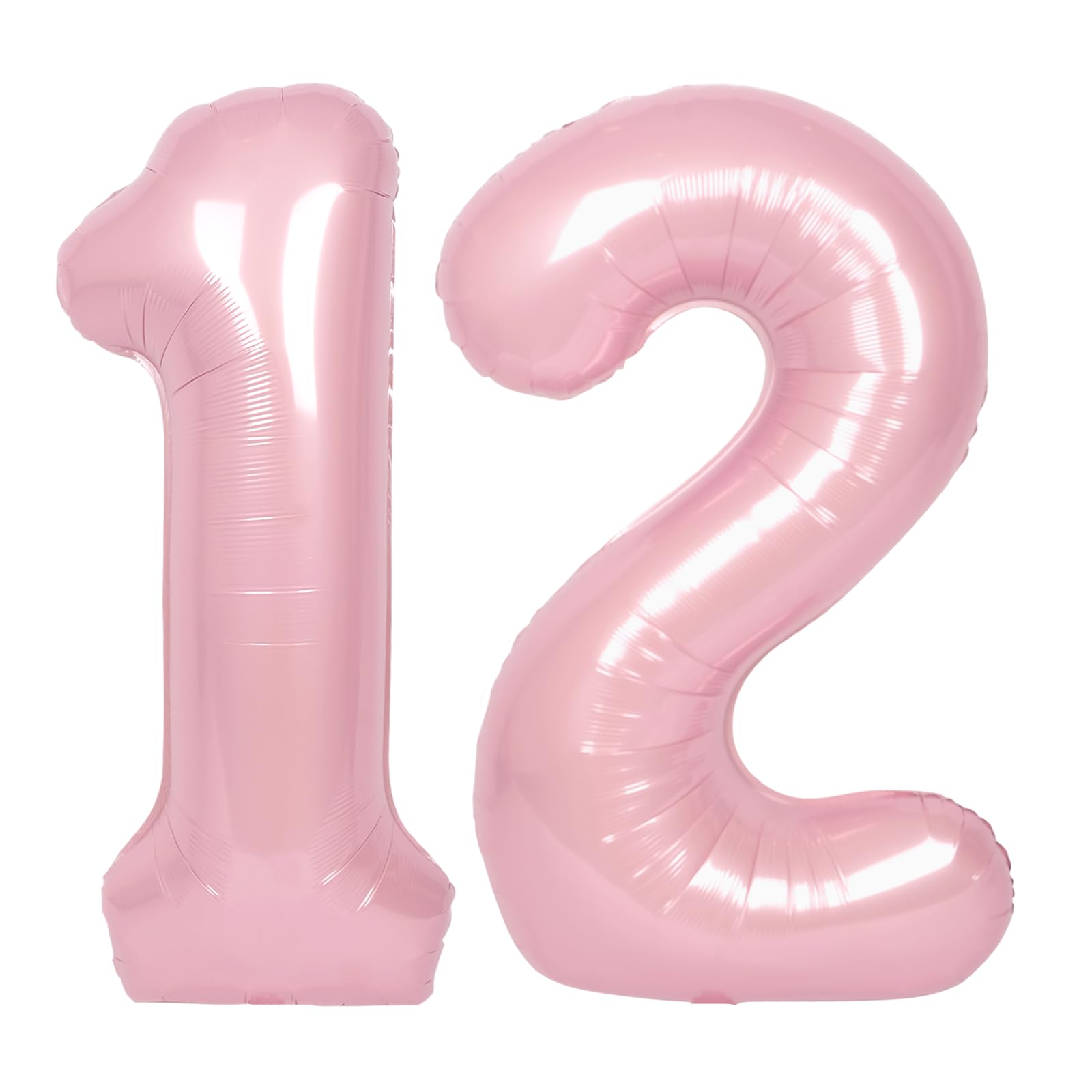 Amazon.com: SUWEN 40 Inch Pink Large 12 Number Balloons Big Foil