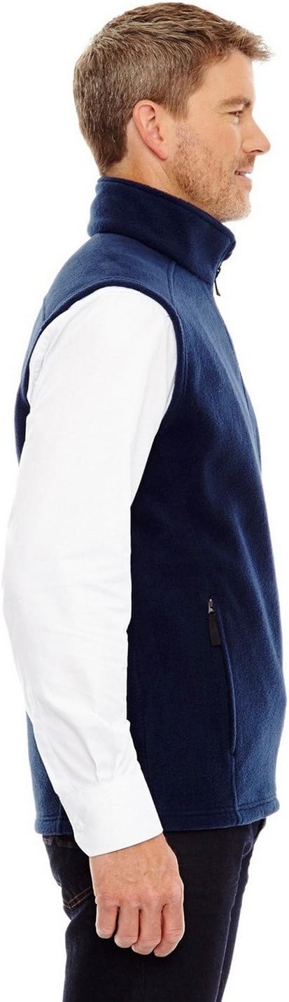 Ash City - Core 365 Men's Tall Journey Fleece Vest LT CLASSIC NAVY - Image 3