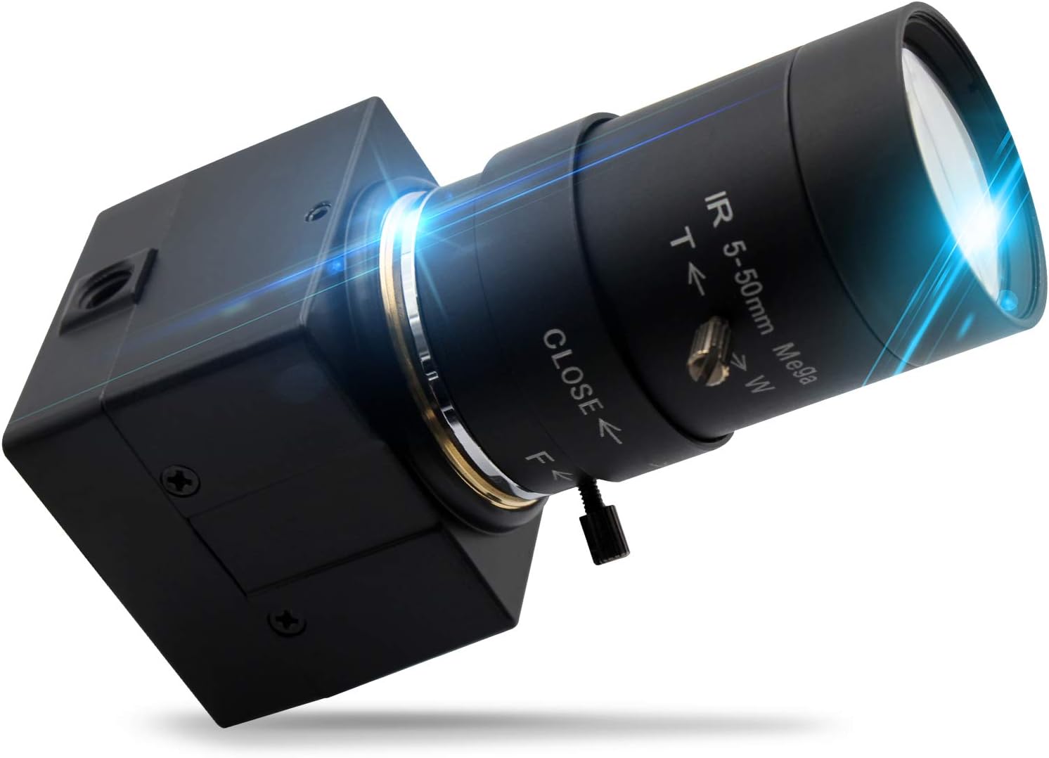 1080P Webcam with Zoom Lens,5-50mm Optical Zoom, Manual Focus USB Camera with High Speed 720P/100fps,CMOS OV2710 Sensor, USB Plug & Play for PC/Laptop