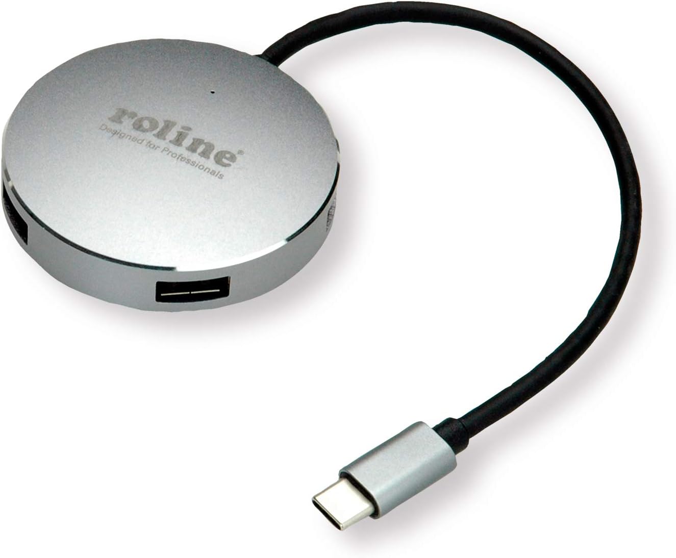 ROLINE USB 3.2 Gen 1 Hub, Round, 4 Way, Type C Connection Cable