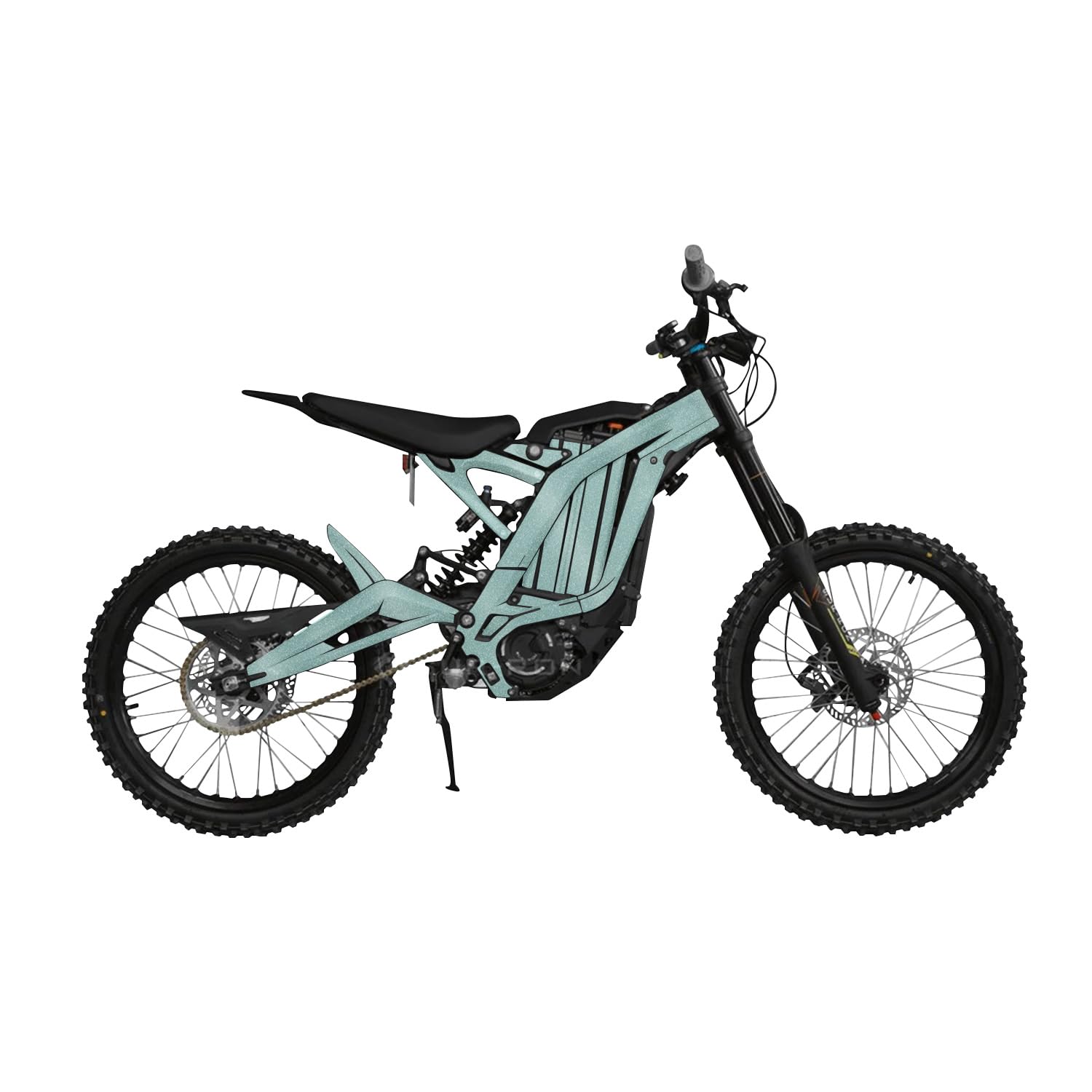 Glossy Glitter Surron Light Bee Graphics Kit Wrap - Solid Seafoam - Sur-Ron Skin - Premium 3M Vinyl Protective Wrap Decal Cover - Easy to Apply | Crafted in The USA by MightySkins