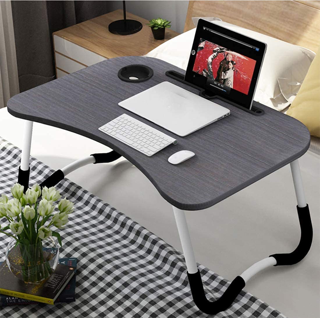 Multi-Purpose Laptop Table with Dock Stand/Study Table/Bed Table/Foldable and Portable/Ergonomic & Rounded Edges/Non-Slip Legs/Engineered Wood (Without Drawer) (Black) (B094D3D3QM) Amazon Price History, Amazon Price Tracker