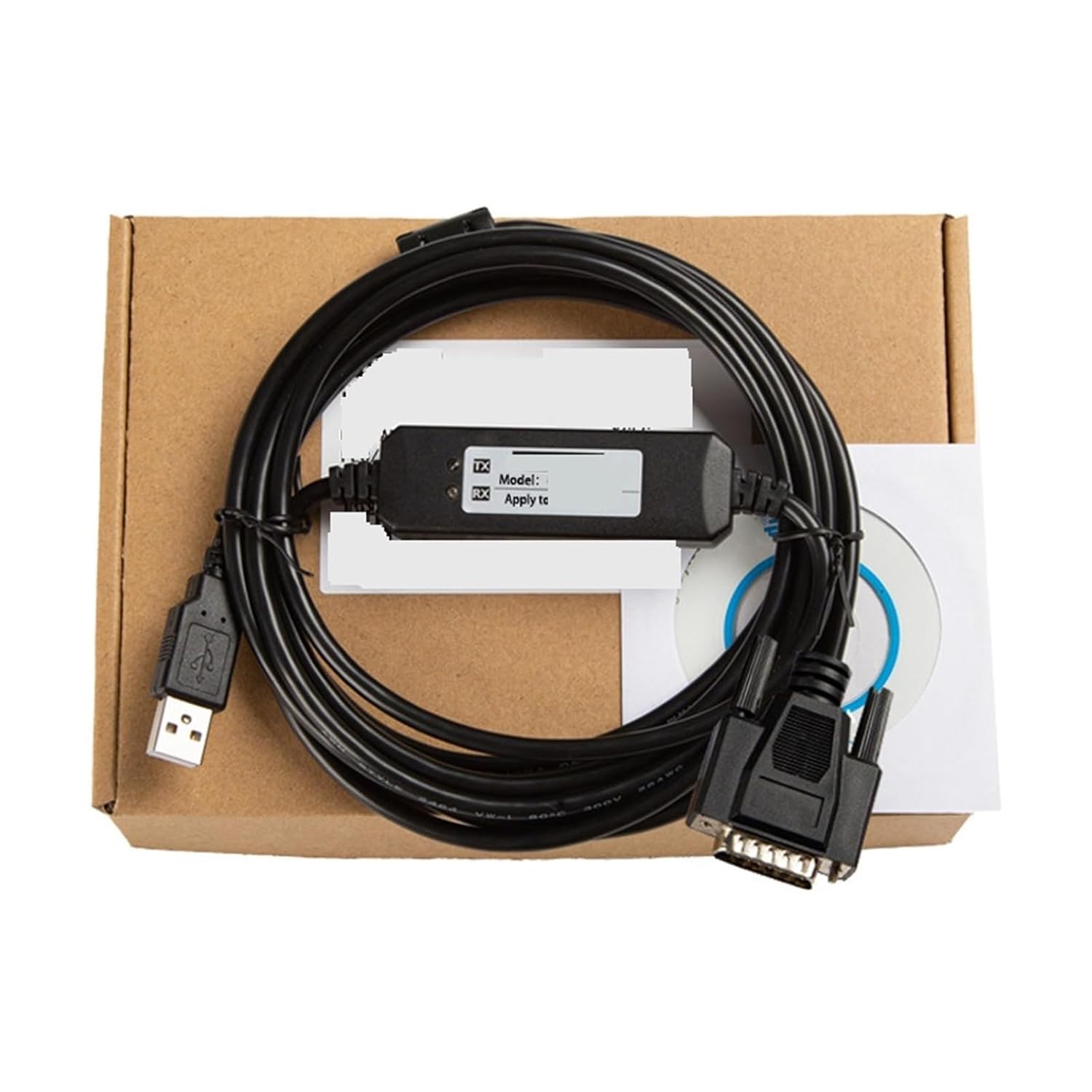PLC Programming Cable Download Cable JW10 Series is Compatible with JW-100UA JW-12KC(PLC end 9 pin Port 3meters)