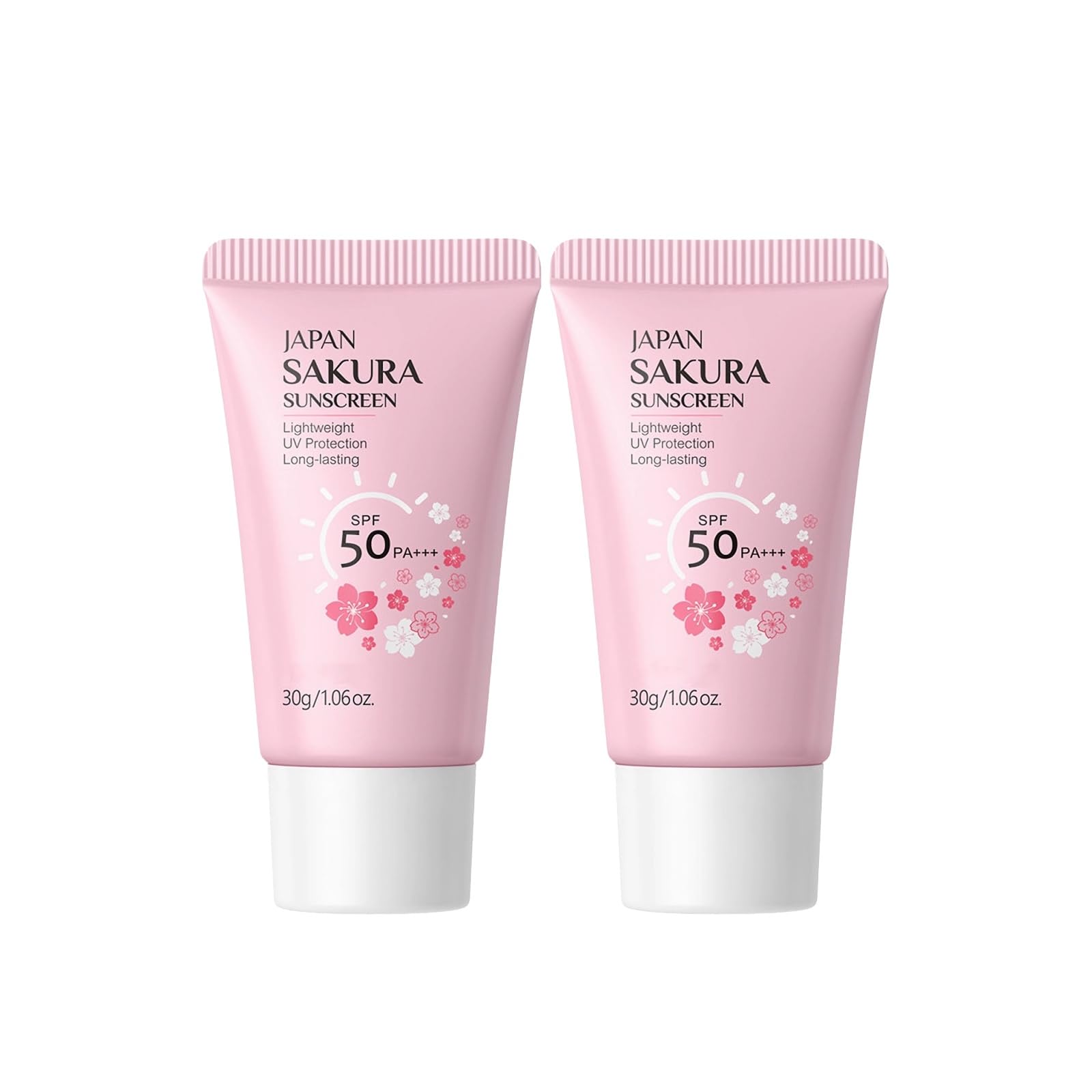 Photo 1 of *** 1 PACK *** Hydrating Sunscreen SPF 50 – 2Packs Travel Size Lightweight Hydrating JAPANESE SAKURA Face & Body Sunscreen, Moisturizing Isolation Cream Non-Greasy, Fast-Absorbing, No White Cast, 1.06fl.oz ea