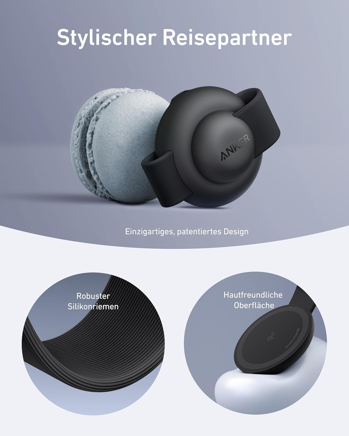 Anker MagGo 3-in-1 Kabellose Ladestation (mit EU/US/UK Stecker), MagSafe-Kompatibles Qi2-Zertifiziertes 15W Ladegerät, Faltbares Reise-Ladepad für iPhone 17/16, AirPods, Apple Watch (Keine Powerbank)