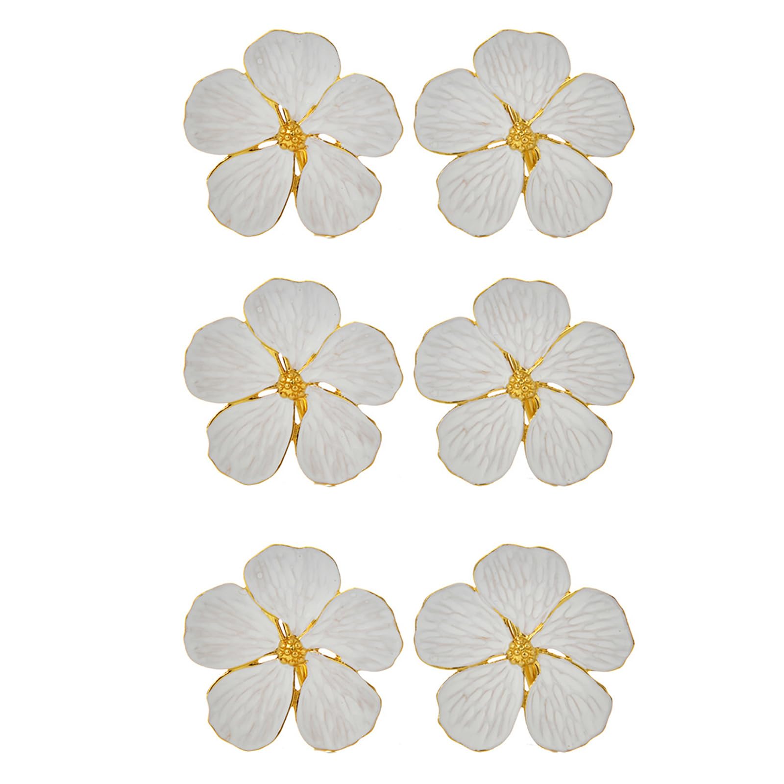 Beaux porte-mouchoirs à fleurs en lot de 6, design unique pour repas de fête