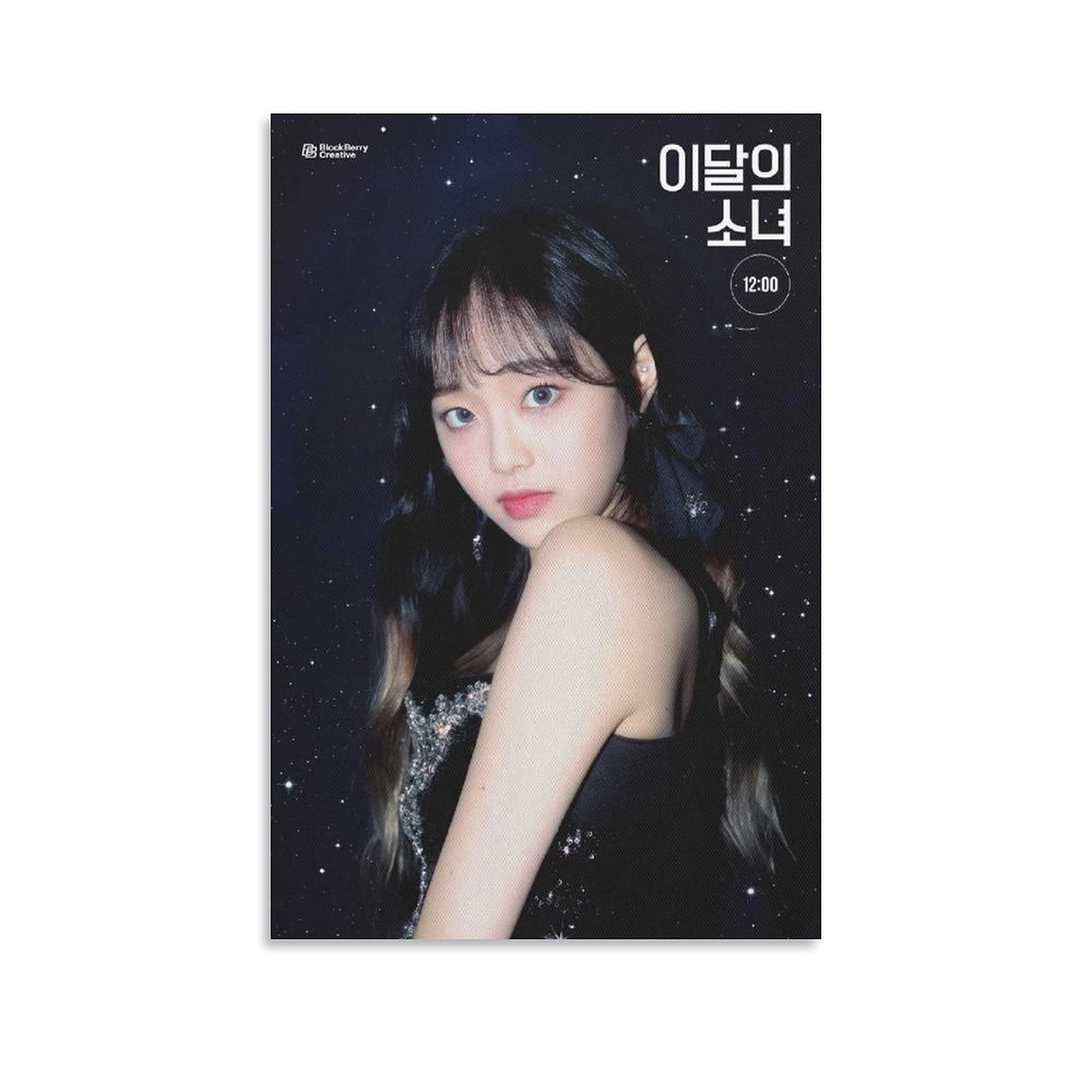 yoggoo Star Girl Group Loona Kpop Star Teaser Chuu Canvas Poster Bedroom Decor Sports Landscape Office Room Decor Gift 08x12inch(20x30cm)