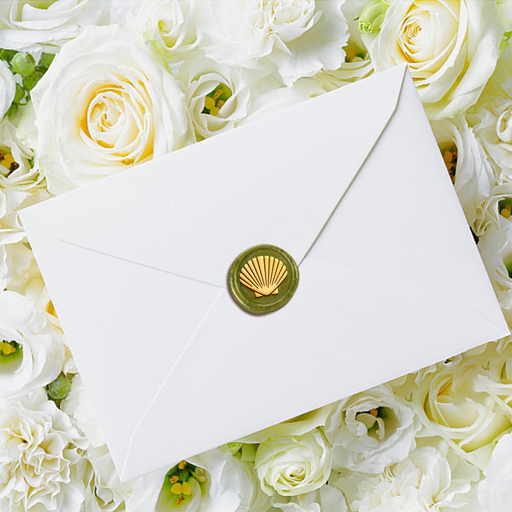 DELORIGIN Sceau De Cire En Forme De Coquillage, Tampon Gaufré