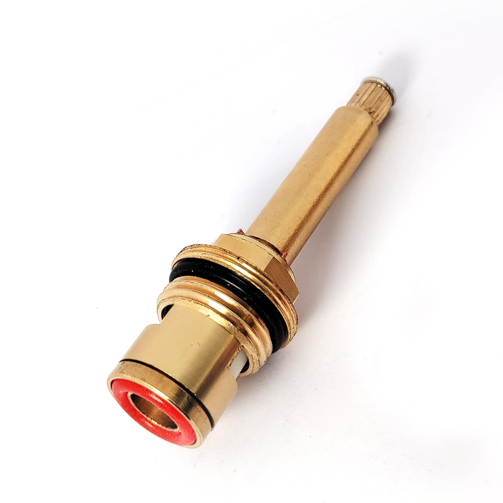 Brass Ceramic Faucet Cartridge 1/2 Inch 84mm 20 Spline Quarter Turn Multicolor 2-Pack(Red)
