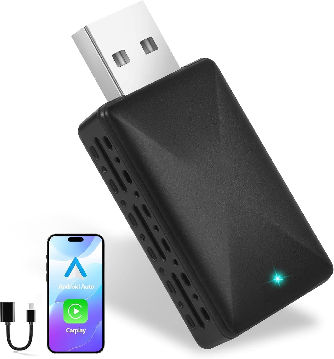 Adattatore Wireless Per CarPlay E Android Auto - Plug & Play, USB C/A, Compatibile IOS 10+ E Android 11+ - Foto 4