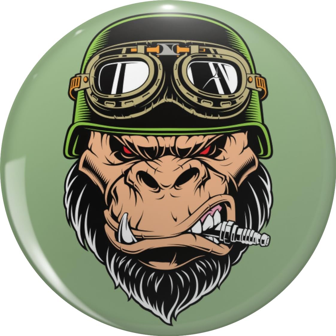 Gorilla Veteran Biker Metal Lapel Hat Pin Tie Tack Pinback 0.75"