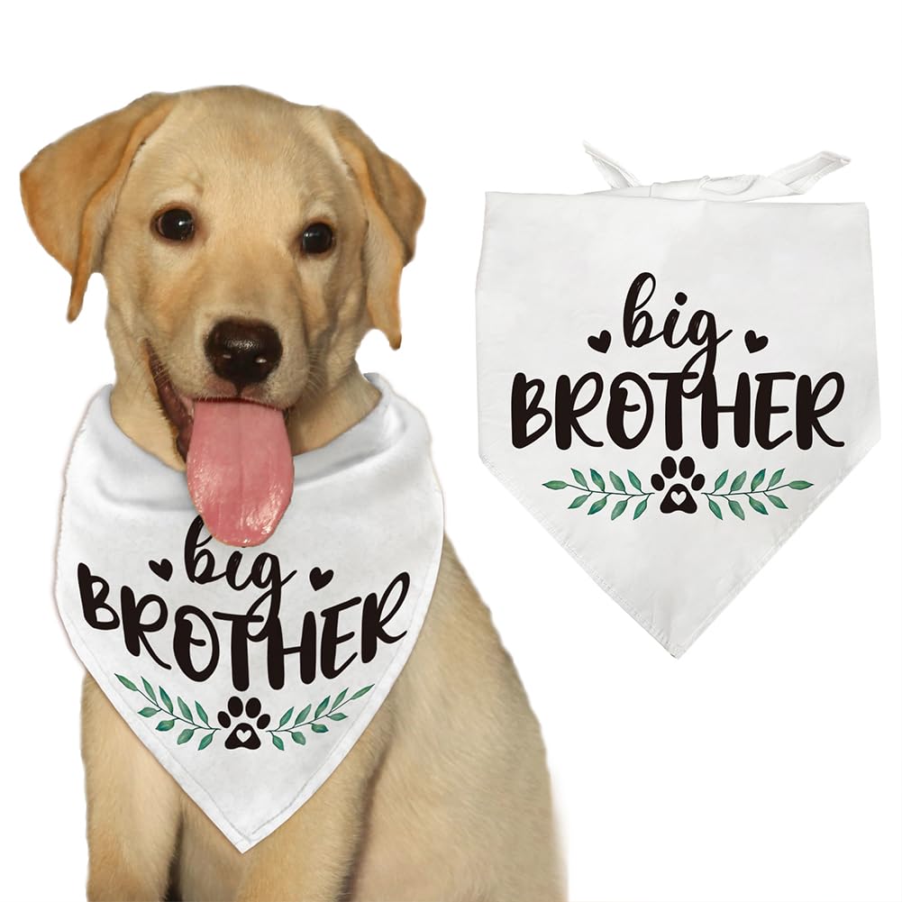 arricraft 1 bandana triangolare per animali domestici, in cotone, con scritta "Big Brother", lavabile, per cuccioli e gatti, bavaglini, accessori