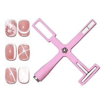 5 in 1 Nail Magnets for Gel Polish Tools 3D Magnet Wand Nail Art Magnet Stick Tool Nail Design Tools Nail Art Accessories DIY Home Salon Women s Christmas Gifts pink