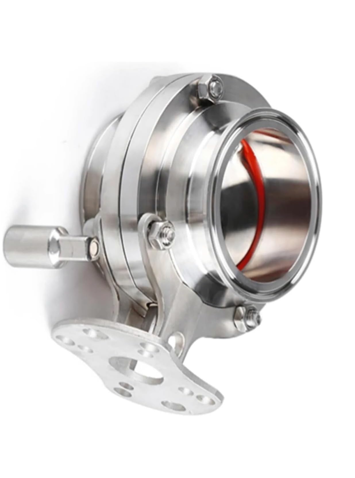 1-1/2in Stainless Steel 304 Sanitary Valve with Tri Clamp and Silicone Sealing for Food and Beverage Applications