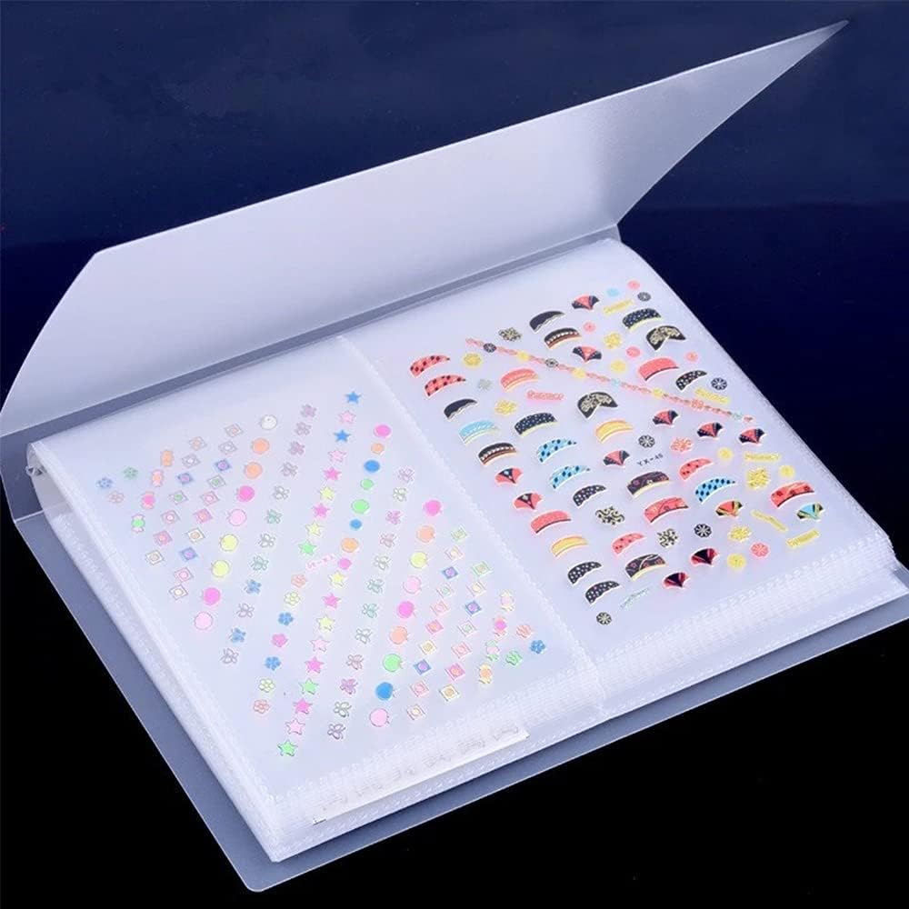 80 Slots Nail Art Sticker Storage Book Display Collecting Album,20 Pages Translucent Empty Nail Art Decals/ Photos Storage Book Manicure Designer Tools Equipment Decoration Kits : Beauty & Personal Care