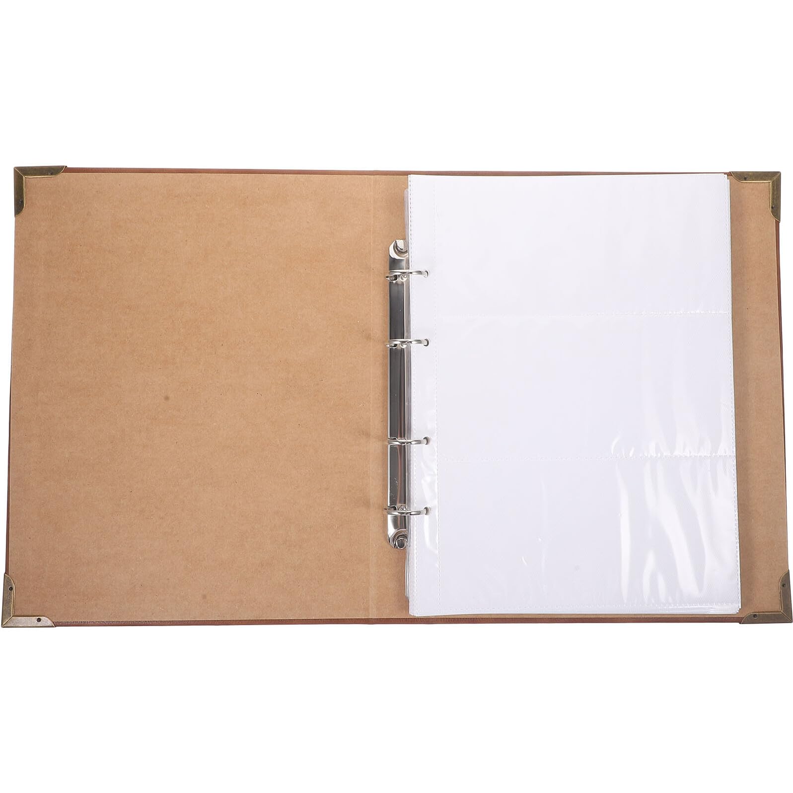 Geldscheinalbum und Münzalbum Brauner PU Leder Einband Langlebiges Sammelalbum mit Transparenten PP/PVC Einlagen 40 Geldscheinfächer 5 Münzseiten für Sammler